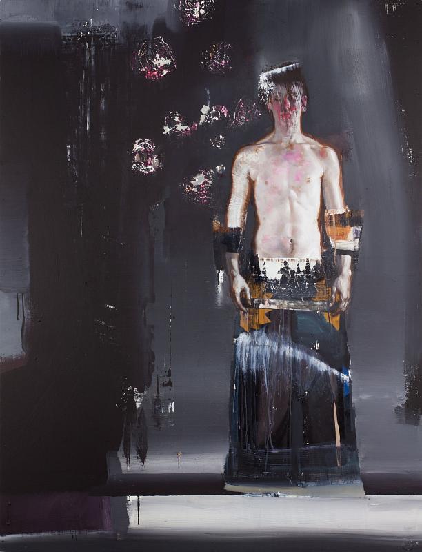 <p><em>hüter der schwelle</em> | Oil and acrylic on canvas | 200 × 153 cm, 2012</p>, Exhibition 