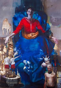 Maria voll der Gnaden,Painting by Rayk Goetze