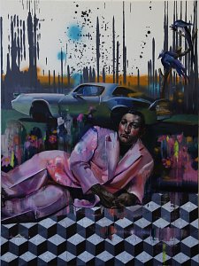 Preußisch Blau,Painting by Rayk Goetze