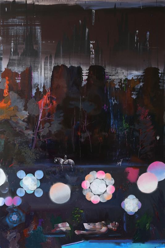 Die Träume des Hirten, Painting by Rayk Goetze