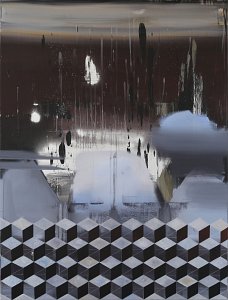 The Queen is abscent,Painting by Rayk Goetze