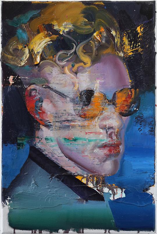 Portrait (BB), Painting by Rayk Goetze