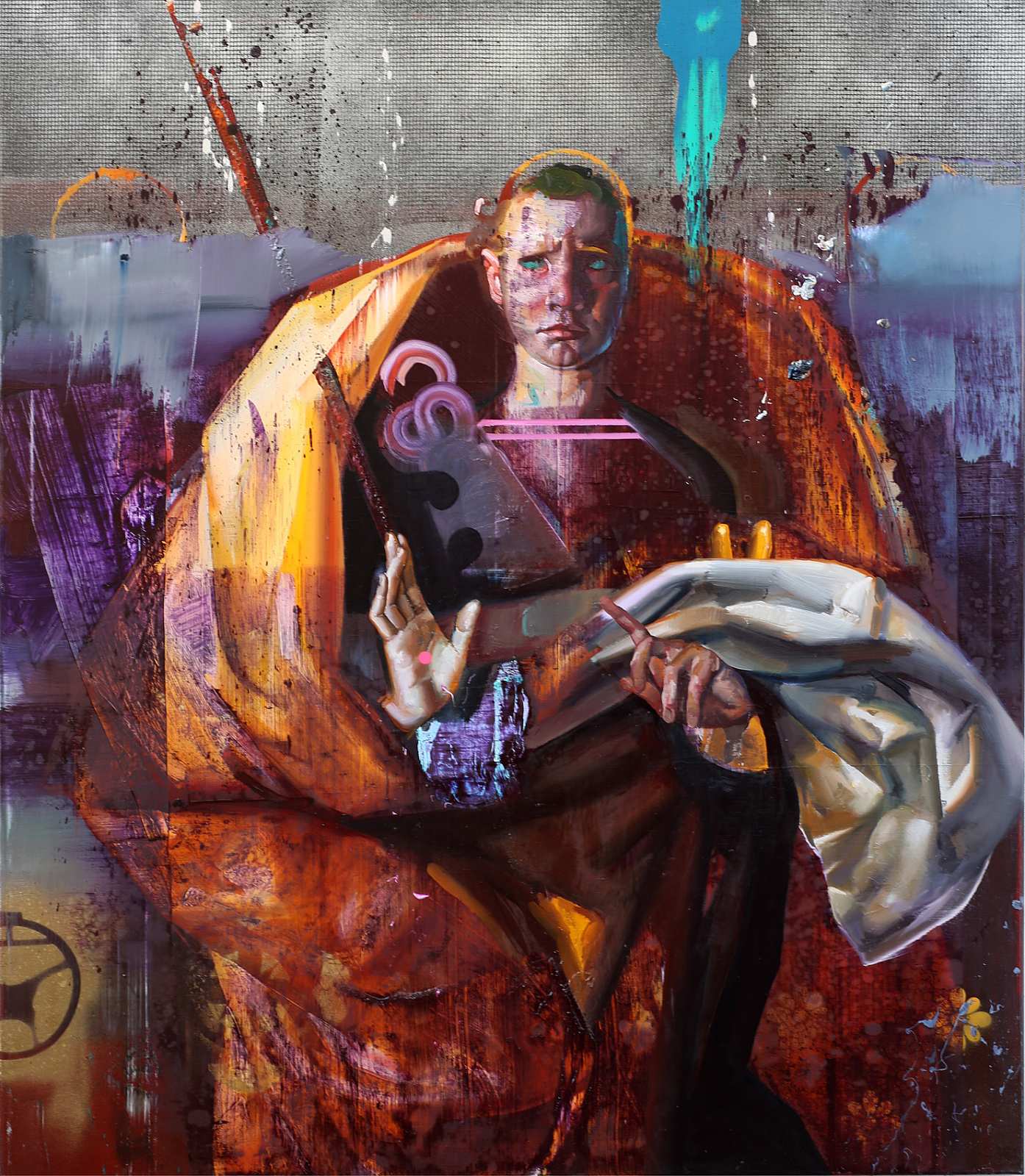 Demonstration,Painting by Rayk Goetze