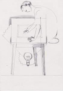 Lichttisch,Painting by Rayk Goetze