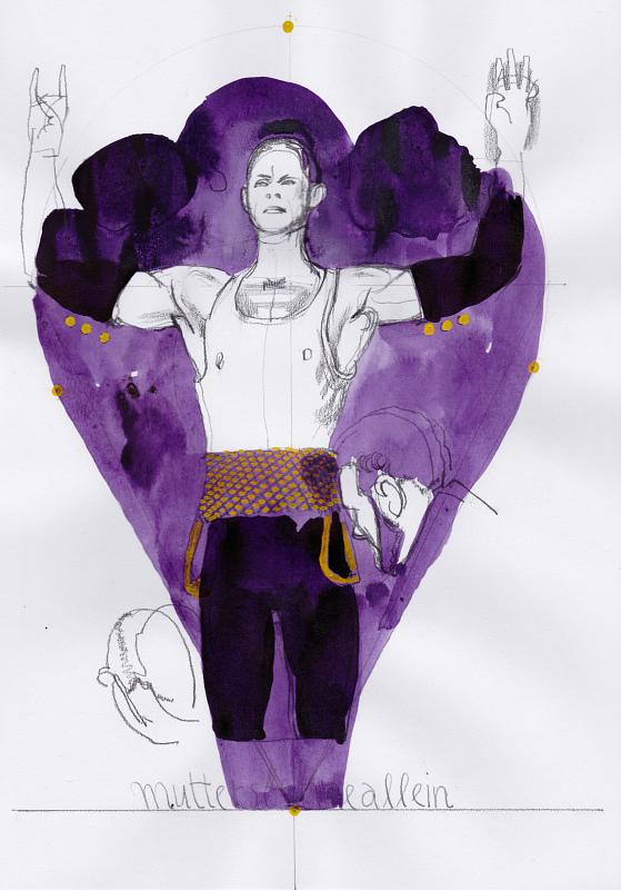 Torso Cassils, Painting by Rayk Goetze