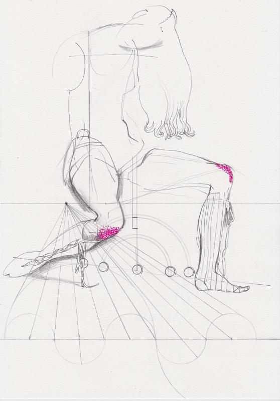 Sitting (1), Painting by Rayk Goetze