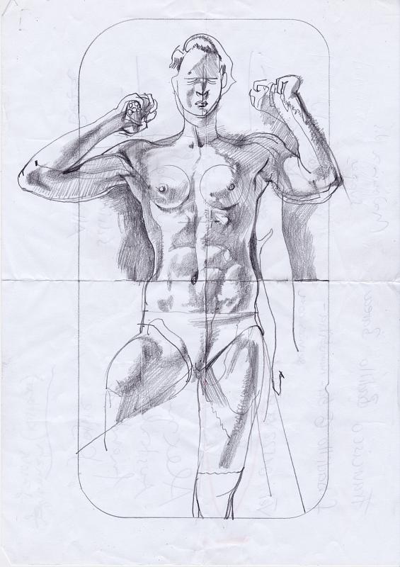 Wurf (Studie 1), Painting by Rayk Goetze