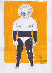 Alter Mann voller Vorurteile,Painting by Rayk Goetze
