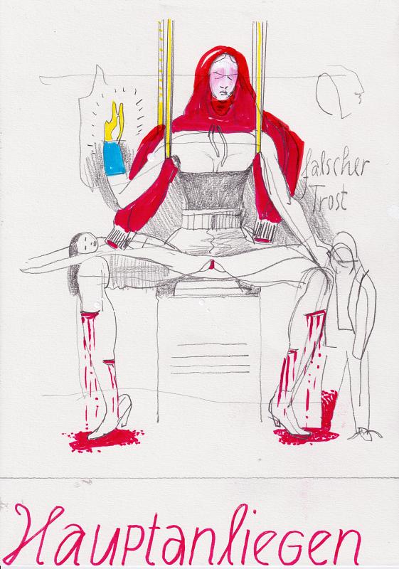 Study for Pietá Eins, Painting by Rayk Goetze