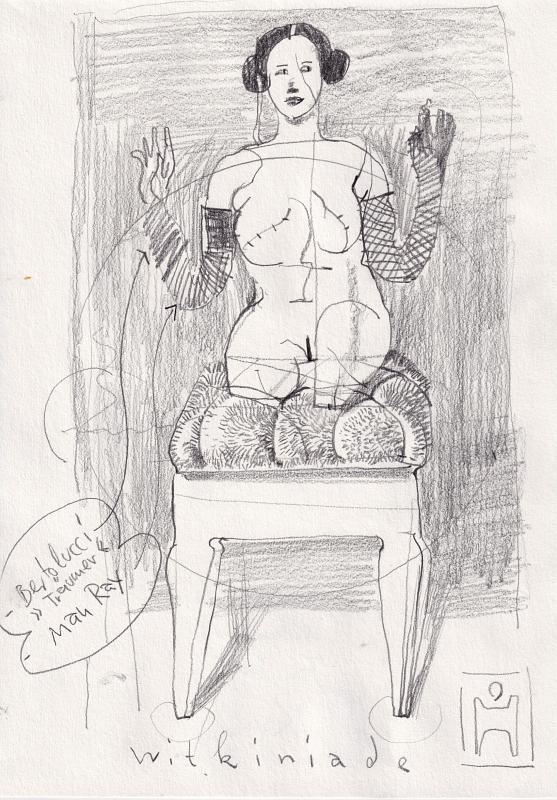 Torso female, Painting by Rayk Goetze