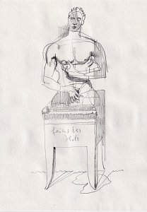 Torso male (feinstes Holz),Painting by Rayk Goetze