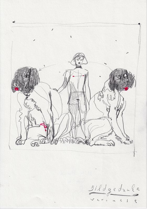 Hüte Hunde, Painting by Rayk Goetze
