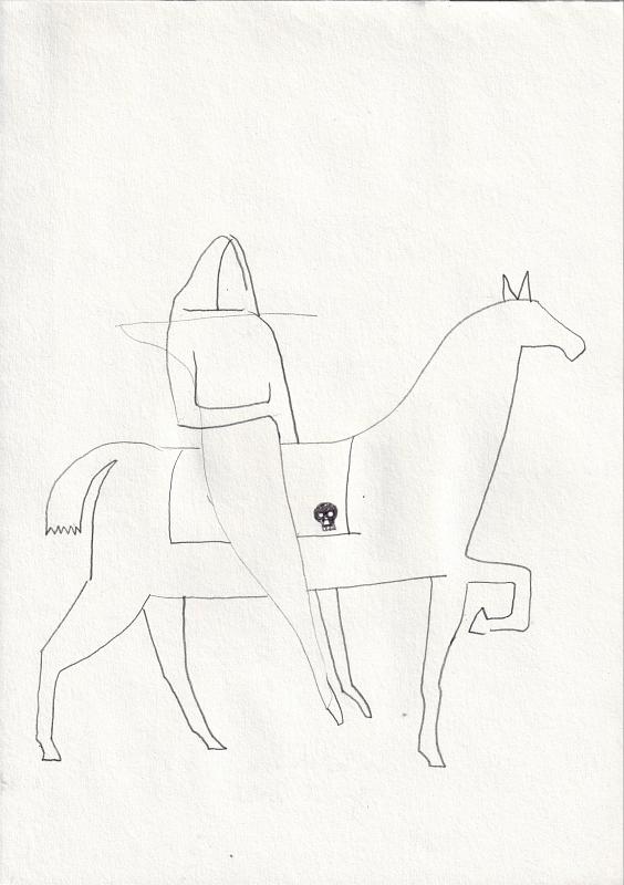 Study of a Rider, Painting by Rayk Goetze