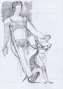 Vaterfigur,Painting by Rayk Goetze