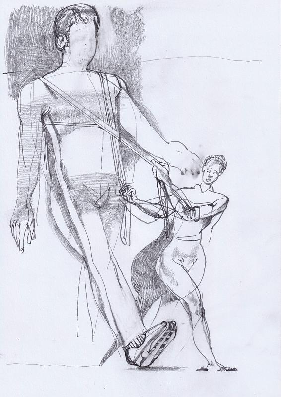 Vaterfigur, Painting by Rayk Goetze