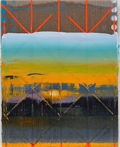 Landscape (Grid),Painting by Rayk Goetze