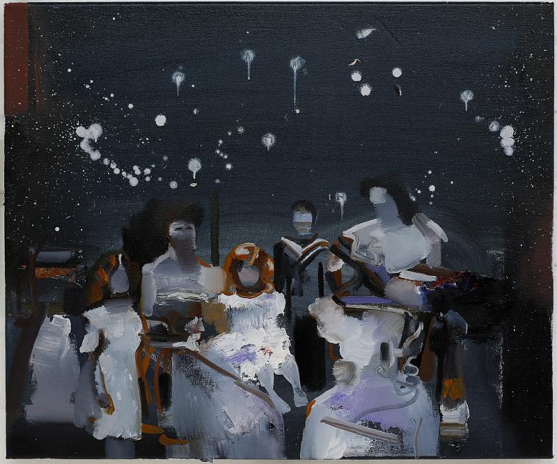 Family Affairs (Study), Painting by Rayk Goetze
