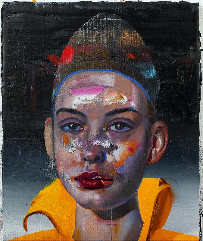 Head One, Painting by Rayk Goetze