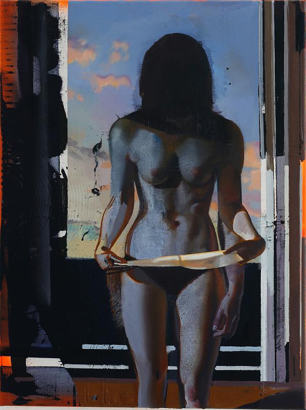 Lektüre, Painting by Rayk Goetze