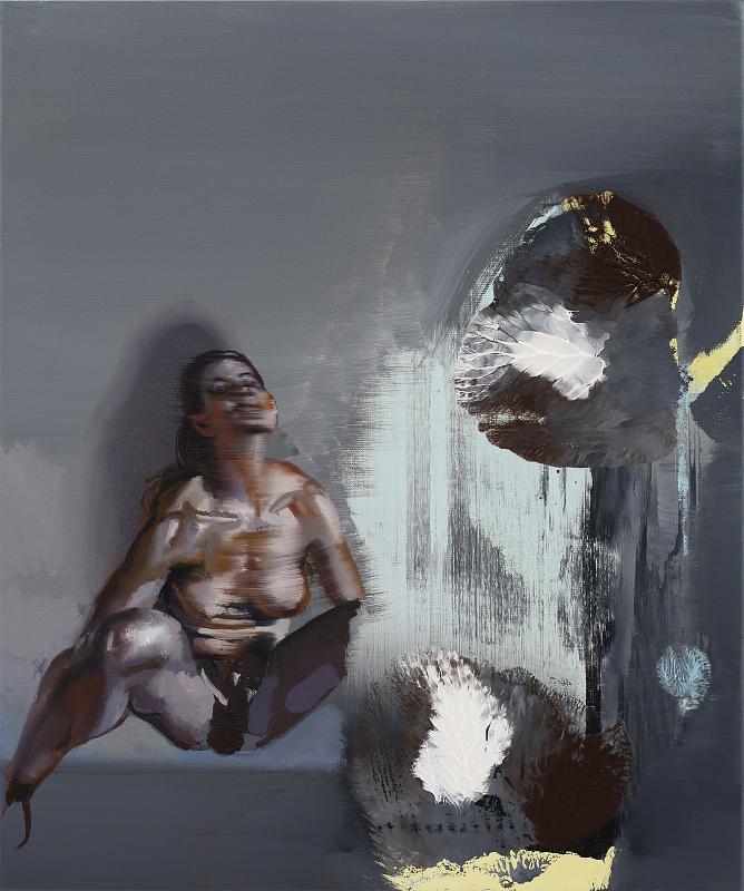 Study Meute (Florentina), Painting by Rayk Goetze