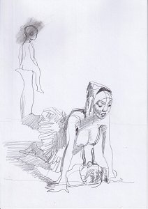 Balanceakt,Painting by Rayk Goetze