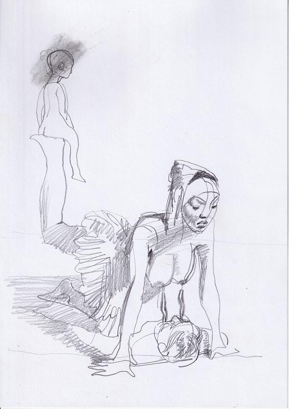 Balanceakt, Painting by Rayk Goetze