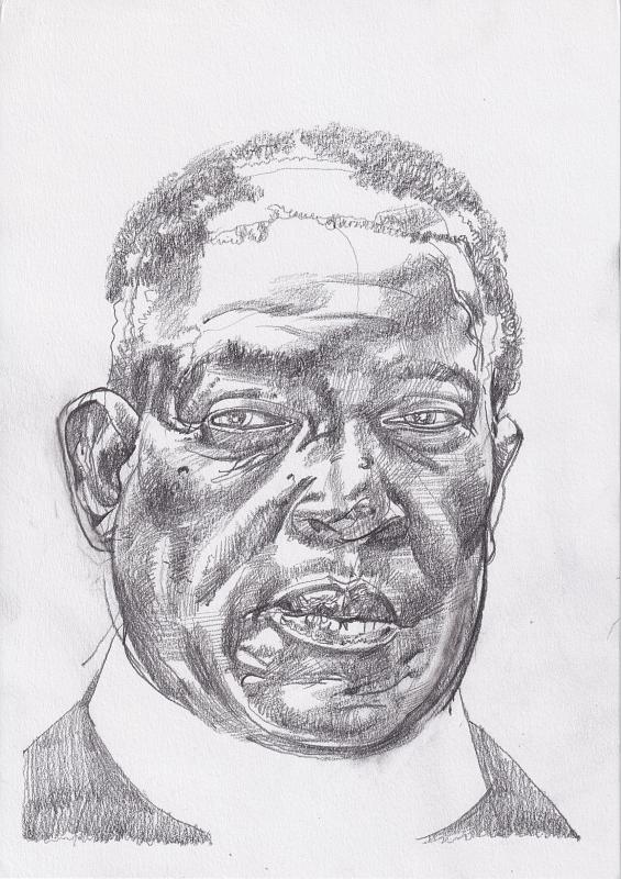 Der Freund (Mnangagwa), Painting by Rayk Goetze