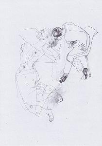Der Schlaf der Albertine,Painting by Rayk Goetze