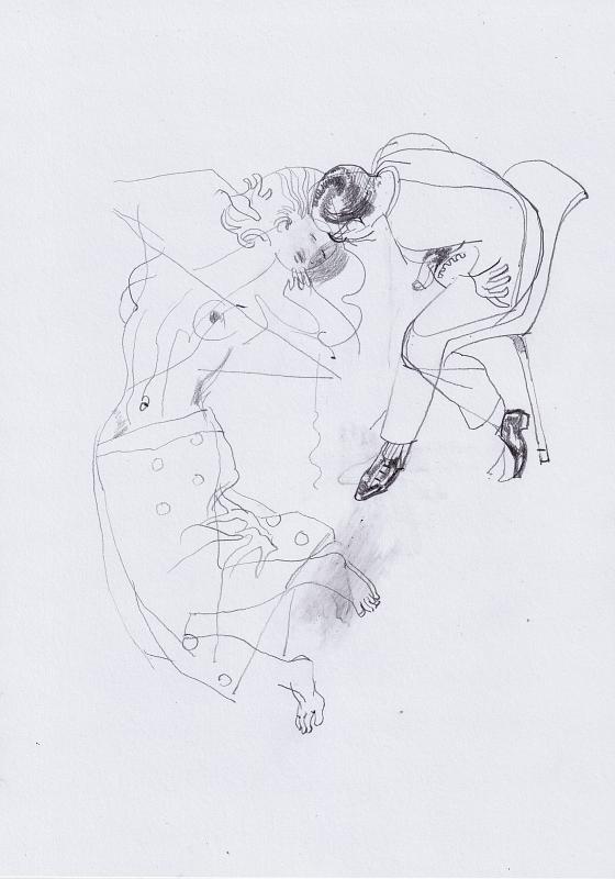 Der Schlaf der Albertine, Painting by Rayk Goetze