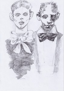 Doppelportrait,Painting by Rayk Goetze
