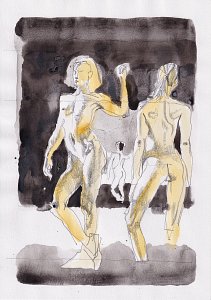 Study of figures,Painting by Rayk Goetze