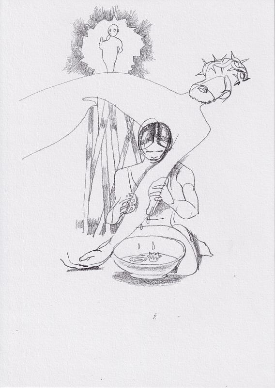 Pietá (Study1), Painting by Rayk Goetze