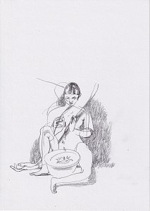 Pietá (Study2),Painting by Rayk Goetze