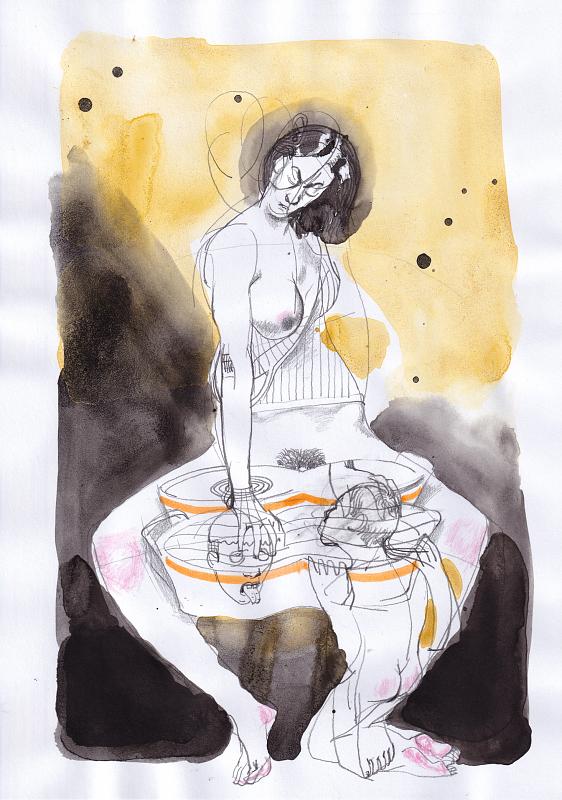 Punishment, Painting by Rayk Goetze