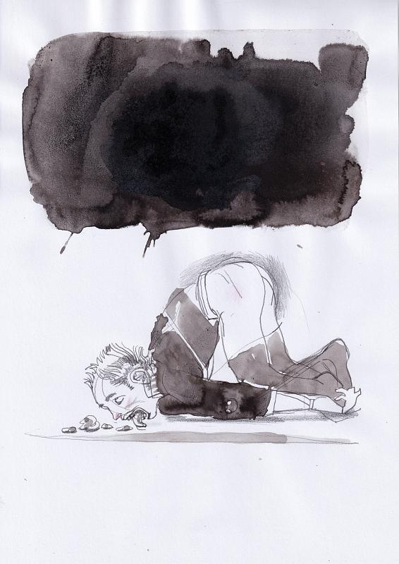 Speichellecker, Painting by Rayk Goetze