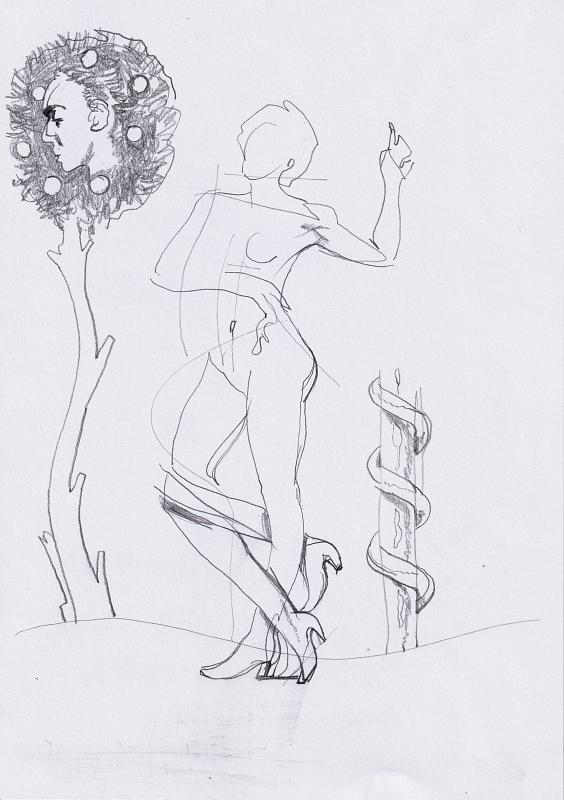 Am Fuße (Study6), Painting by Rayk Goetze