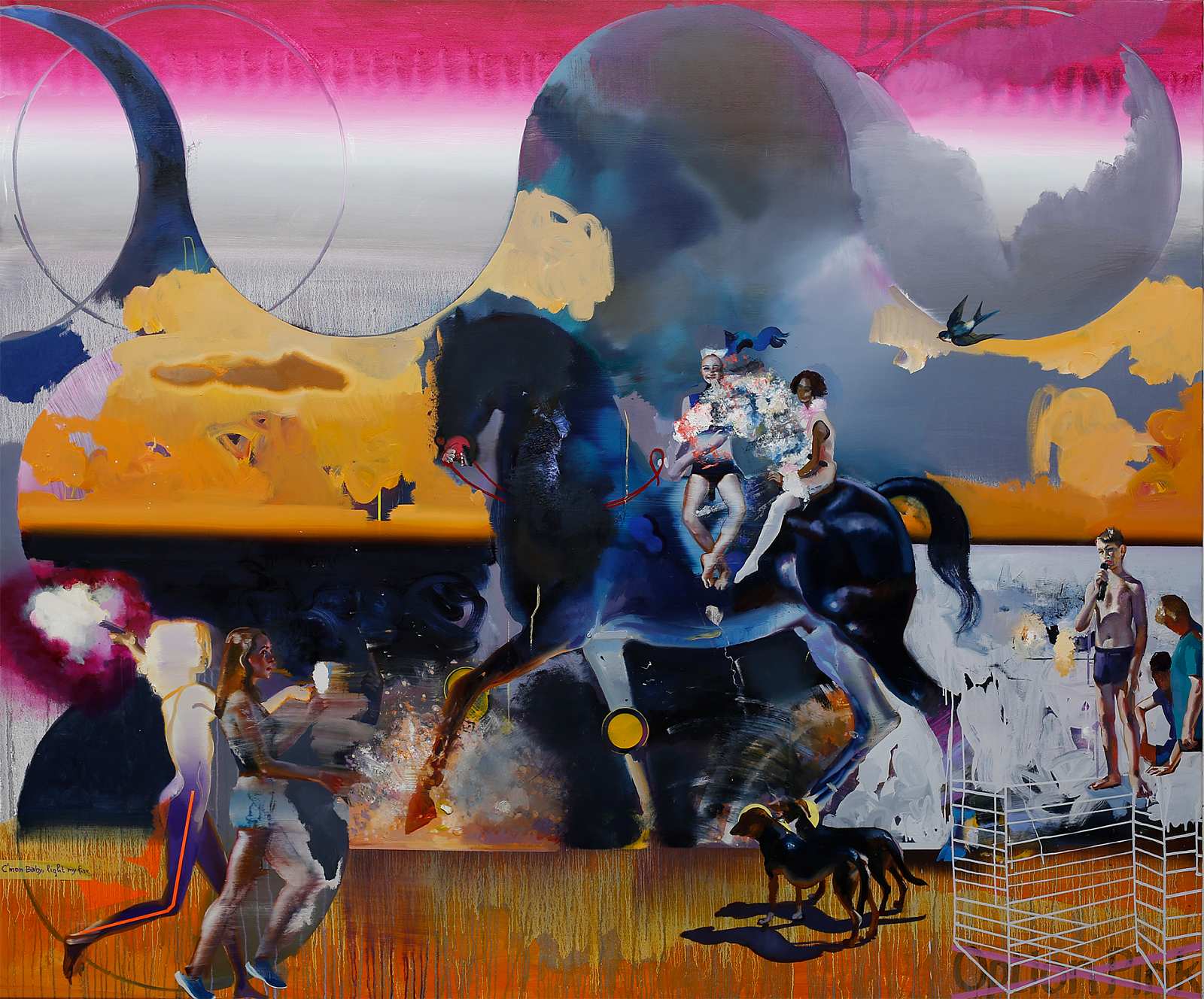 C'mon Baby, Light My Fire (Test),Painting by Rayk Goetze