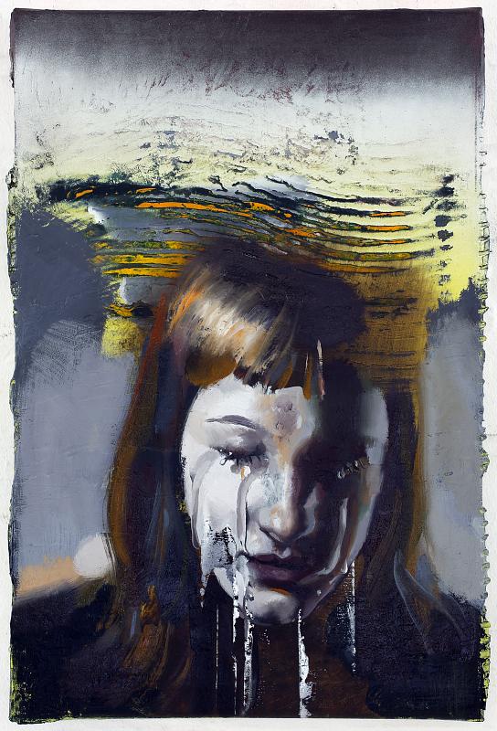 Fluid Times (Study for Pieta II), Painting by Rayk Goetze