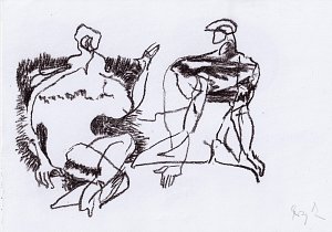 Dialog,Painting by Rayk Goetze