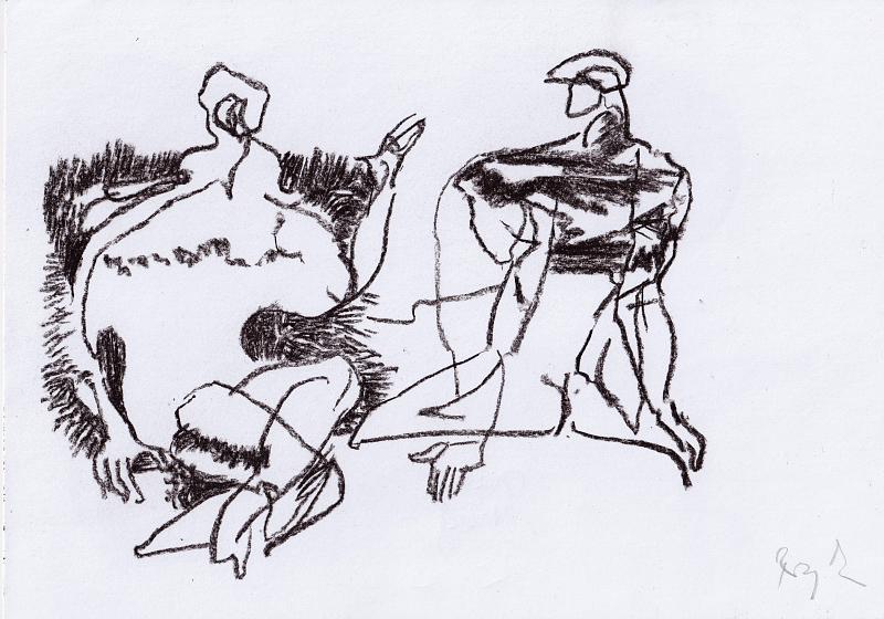 Dialog, Painting by Rayk Goetze