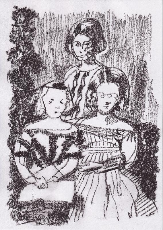 Die Schwestern, Painting by Rayk Goetze