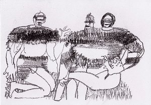 Triple 2,Painting by Rayk Goetze