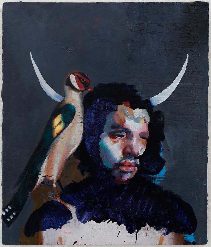 Schamane, Painting by Rayk Goetze