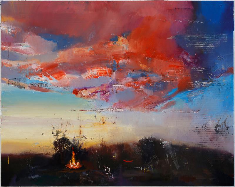 Feuerstelle, Painting by Rayk Goetze