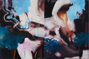 Wesen (Diptych),Painting by Rayk Goetze