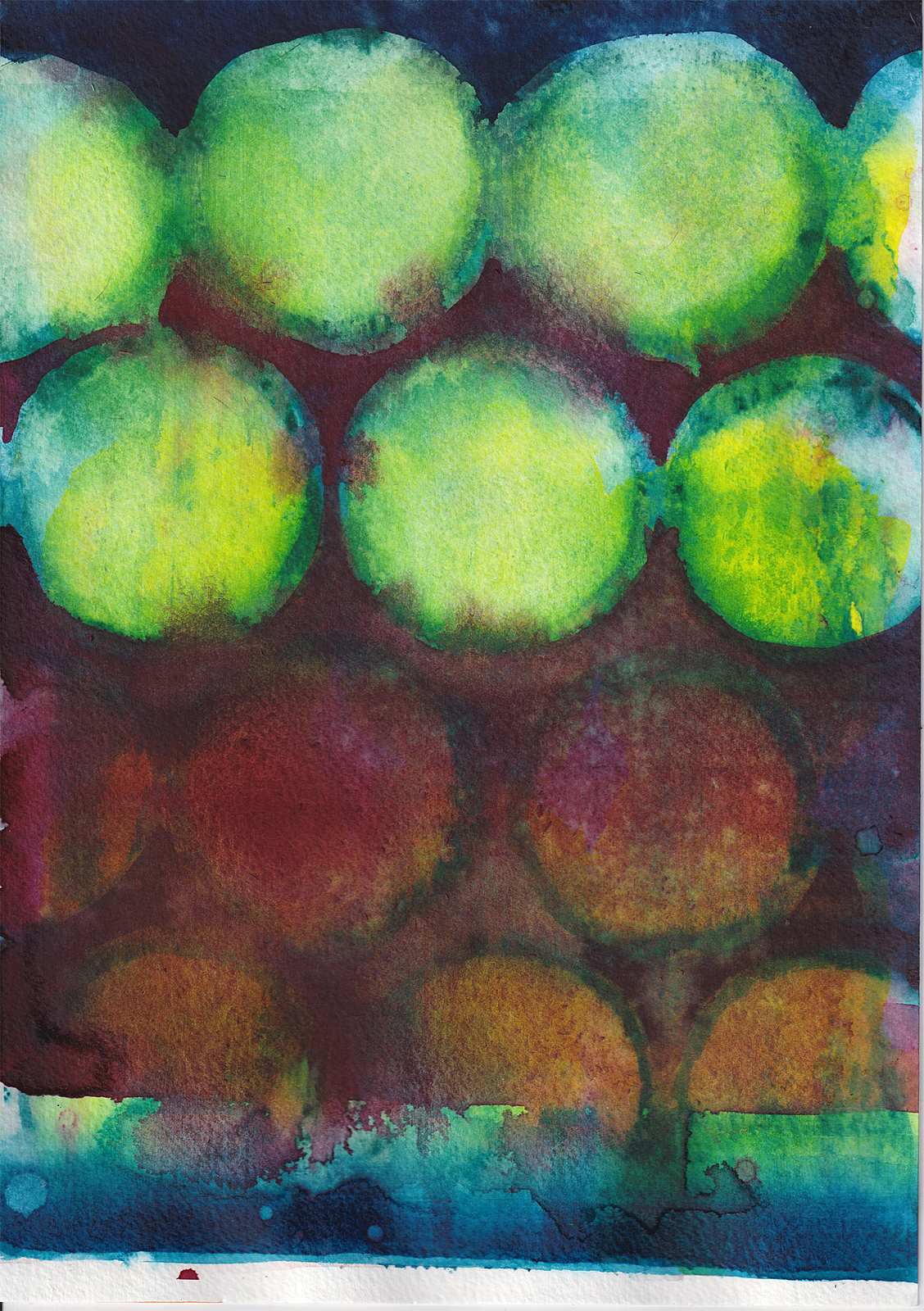 Hundert Sonnen (Studie Grün),Painting by Rayk Goetze