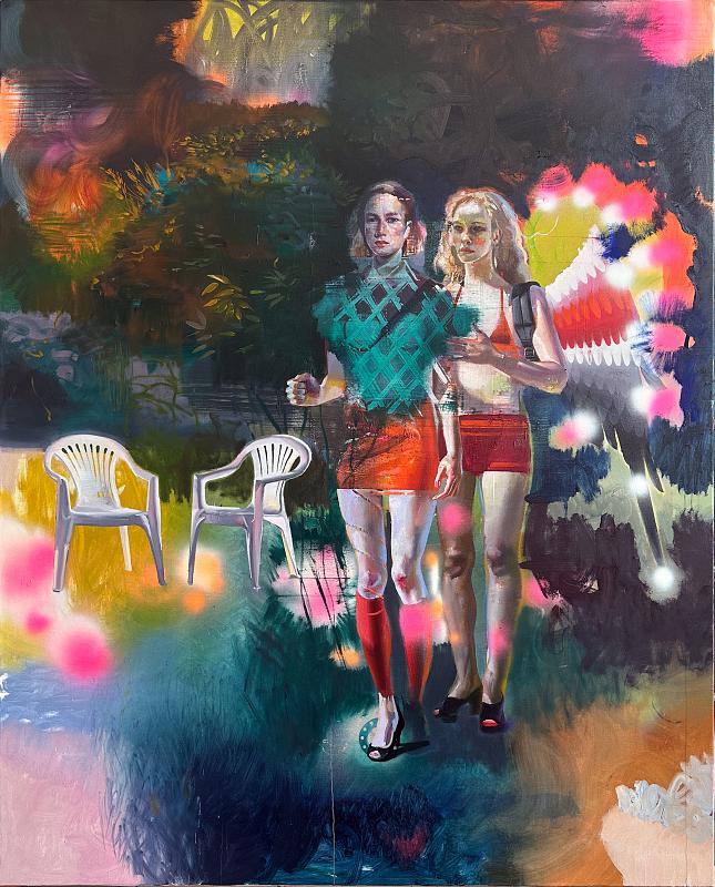 Deux Anges Passent, Painting by Rayk Goetze
