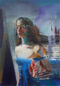 Die Gesandte,Painting by Rayk Goetze