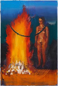 Feuerstelle,Painting by Rayk Goetze
