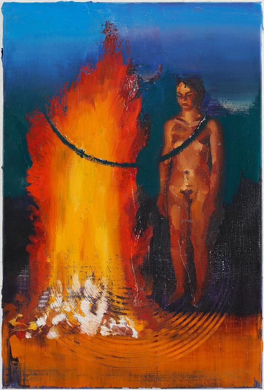 Feuerstelle, Painting by Rayk Goetze